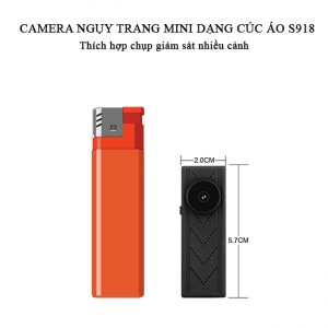 Camera ngụy trang siêu nhỏ dạng cúc áo S918